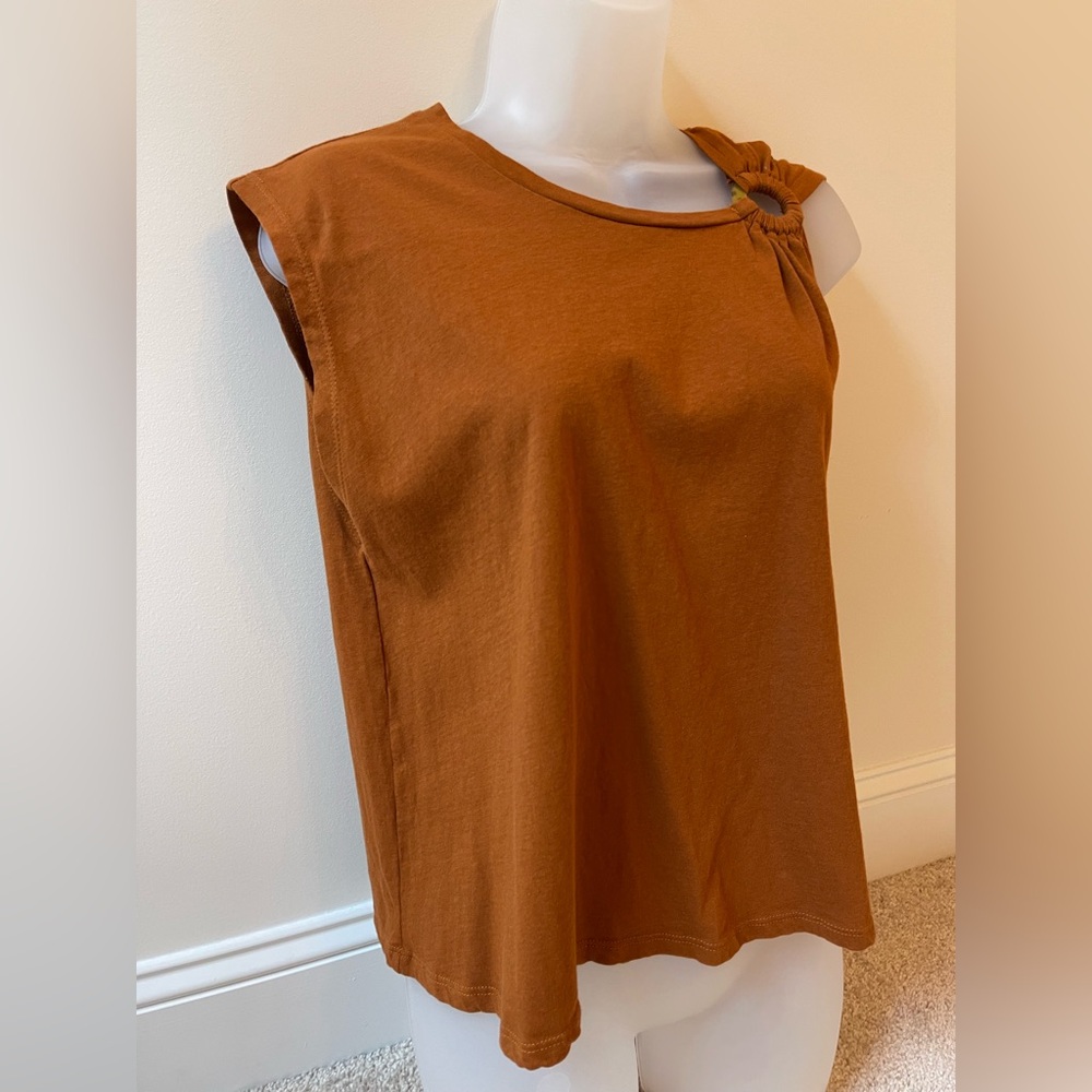 Sfera Basic Orange Brown Top With Ring Detail Siz… - image 3